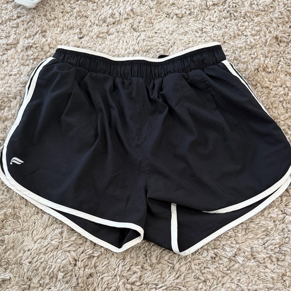 Fabletics Black and White Athletic Shorts